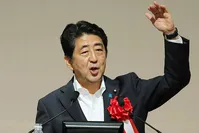 Japanese Prime Minister Shinzo Abe delivers a speech in Fukuoka on July 27, 2016. (AFP Photo)