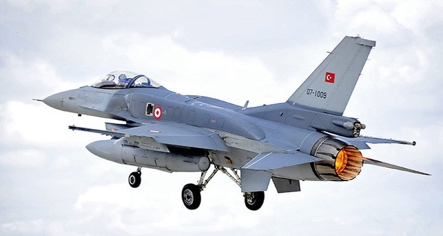 An F-16 Fighting Falcon of the Turkish Air Force takes off on a sortie