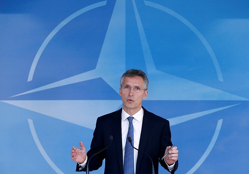 NATO Secretary-General Jens Stoltenberg briefs the media during a NATO defence ministers meeting at the Alliance headquarters in Brussels, June 14, 2016. (Reuters)