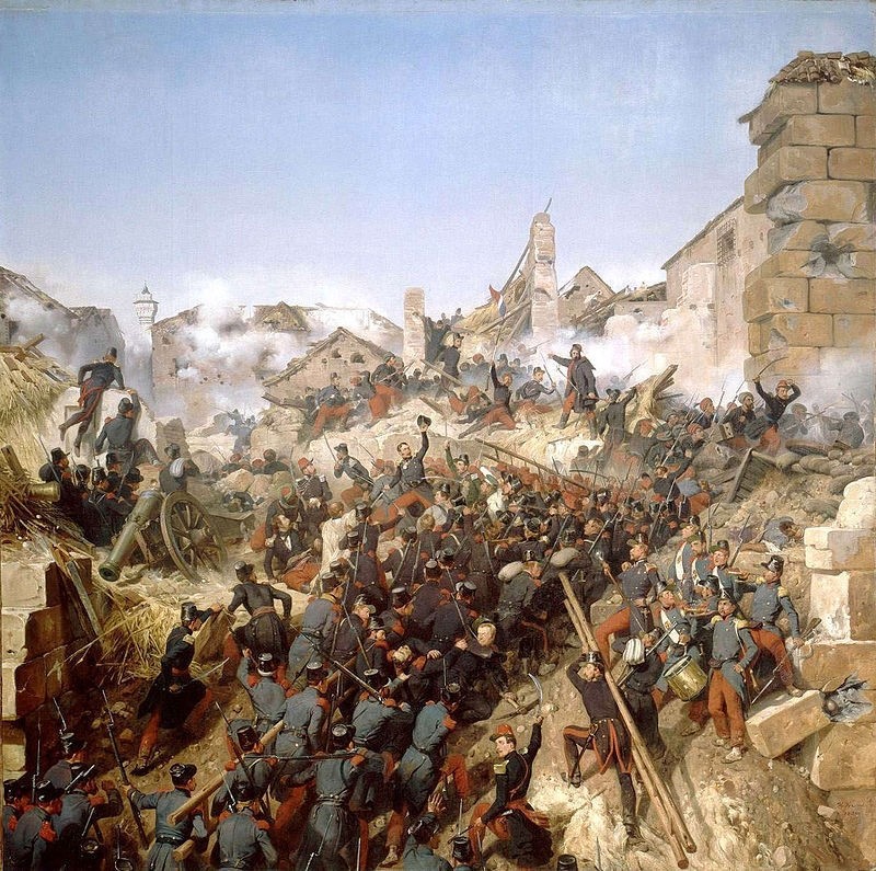 The capture of Constantine by French troops in 1837.