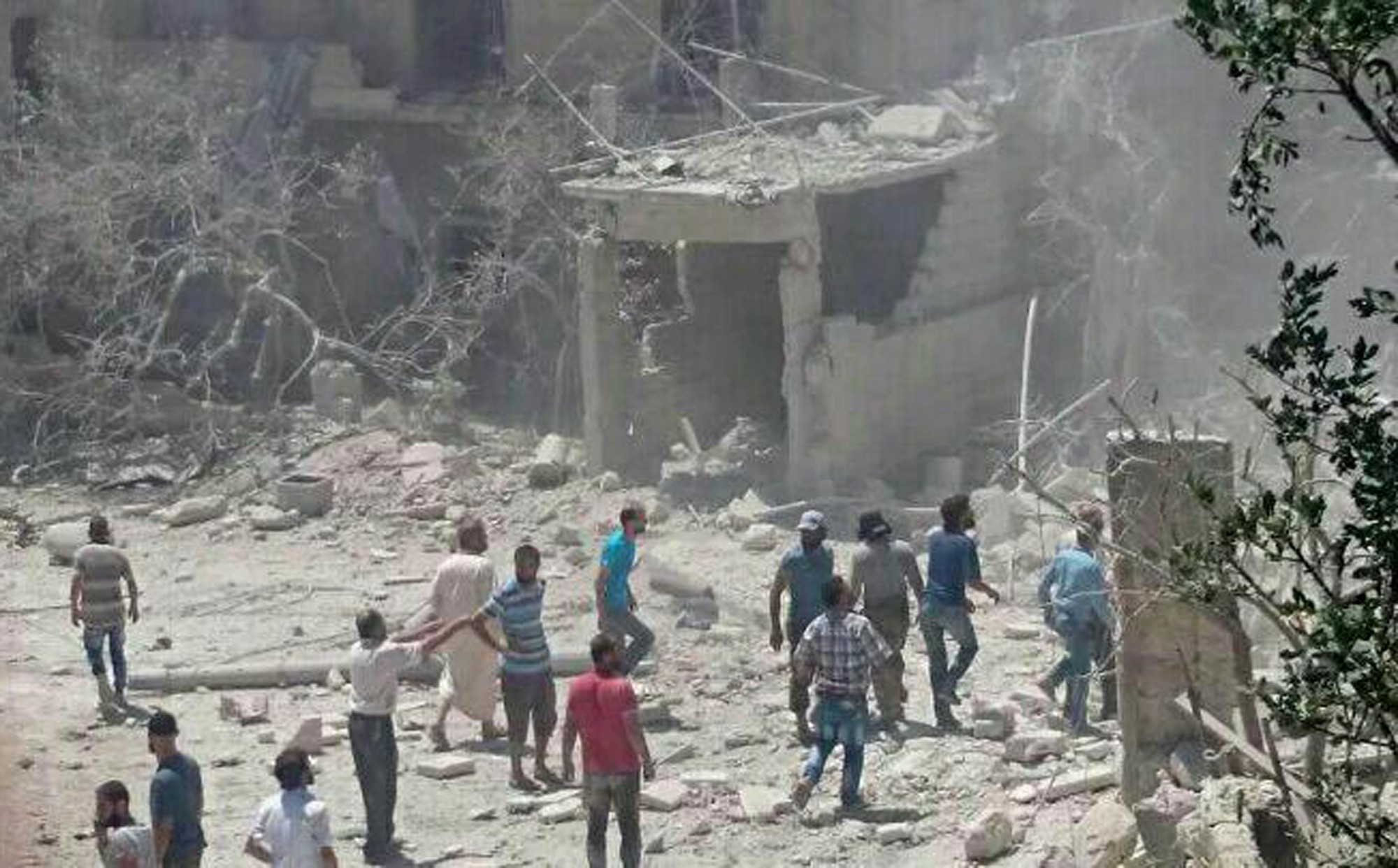 This image released by Save The Children shows a maternity hospital it supports in an opposition-held Idlib in northern Syria after it was bombed. (AP Photo)
