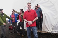The six people who went into isolation for a year in Hawaii to help NASA plan for a mission to Mars emerged Sunday, happy to breathe fresh air and meet new people. (AFP Photo)