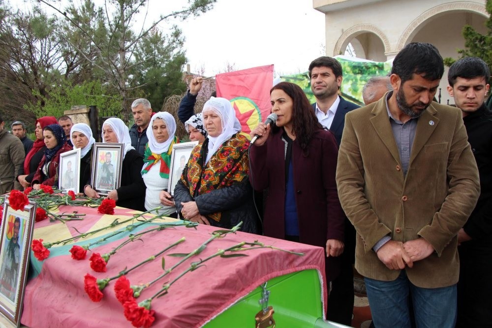 The HDP deputies, who attended the funeral of the PKK terrorists in Batman province, in March.