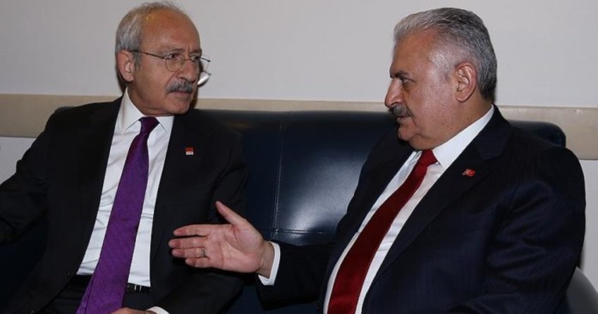 Başbakan Yıldırım TBMM'de Kemal Kılıçdaroğlu ile görüştü