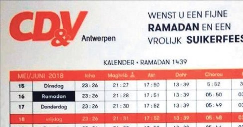 Hıristiyan Demokrat Parti’den imsakiye