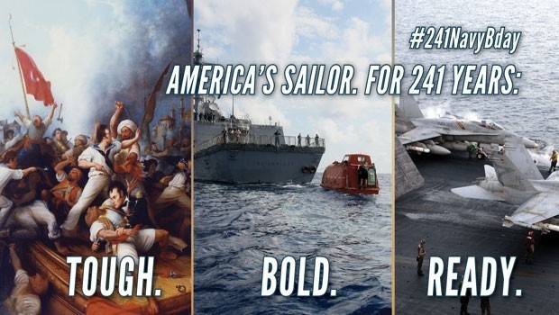 The image shared on the official Twitter account of the U.S. Navy on Thursday.