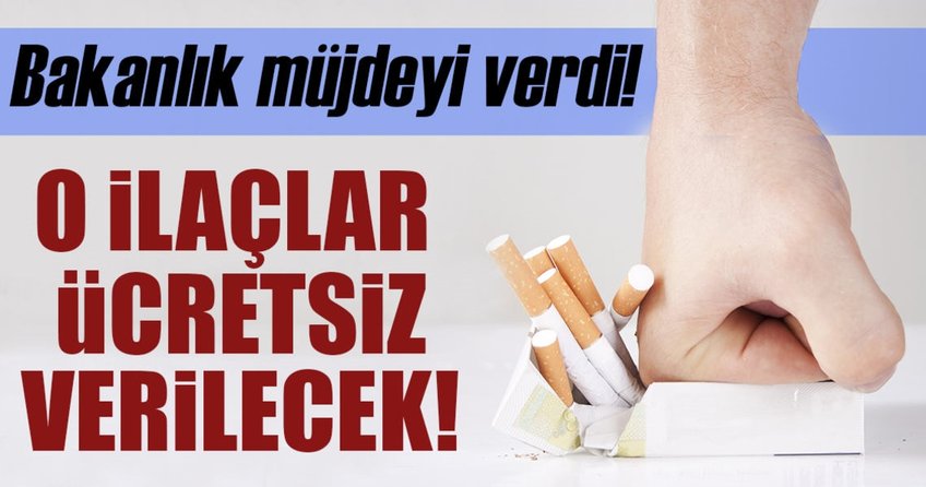 Sigarayı bırakana nikotin ilaçları ücretsiz verilecek