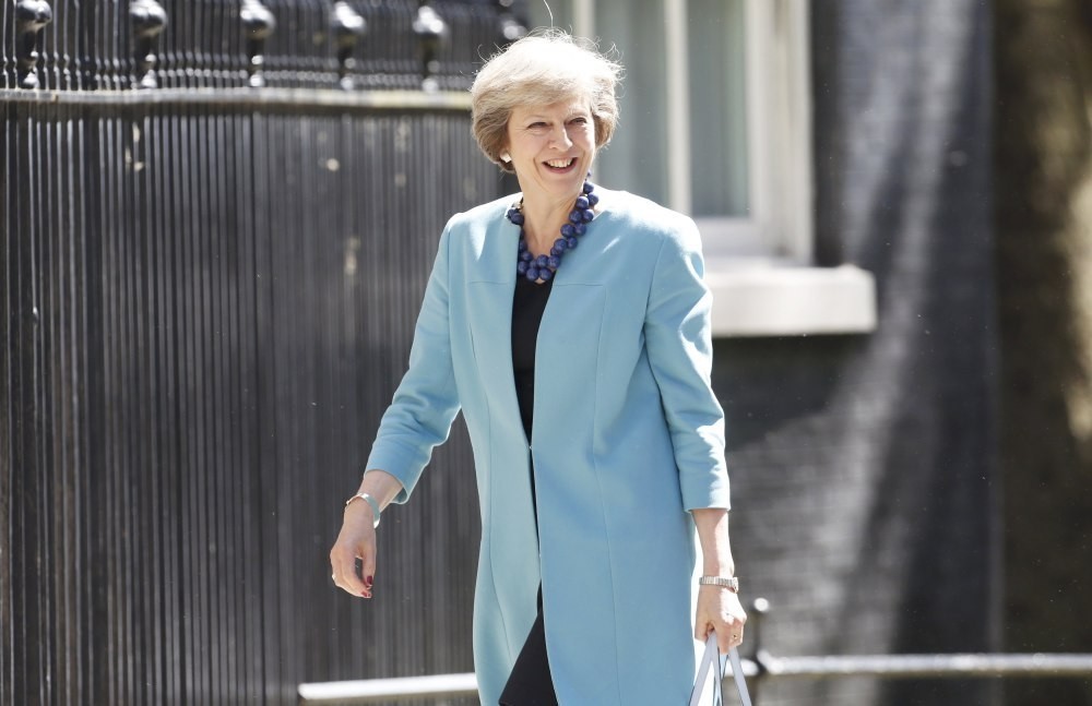 Britain's Prime Minister Theresa May arrives at 10 Downing Street in central London, July 13.