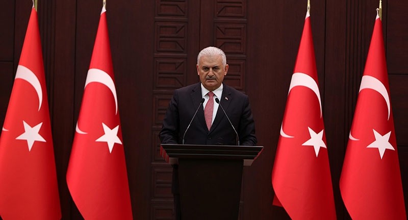 Prime Minister Binali Yu0131ldu0131ru0131m speaks during a press conference in Ankara, Turkey, 27 June 2016 (EPA Photo)