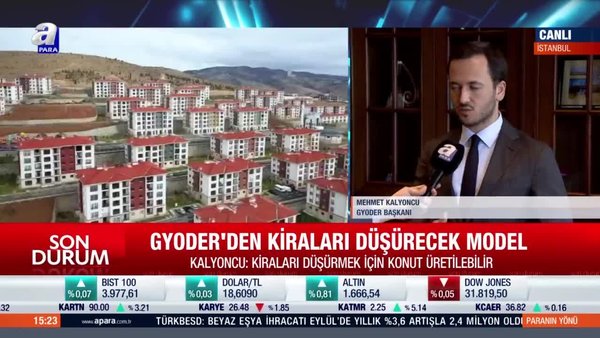 Kiraları düşürecek yeni formül! GYODER Başkanı Mehmet Kalyoncu açıkladı