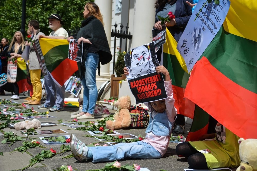 A demonstration against the the Norwegian child protection service u201cBarnevernet.u201d