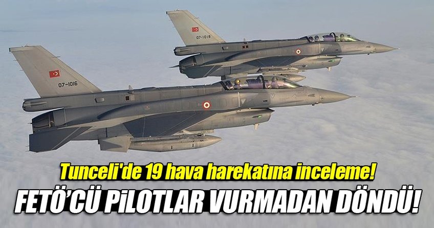 Tunceli'de 19 hava harekatına inceleme