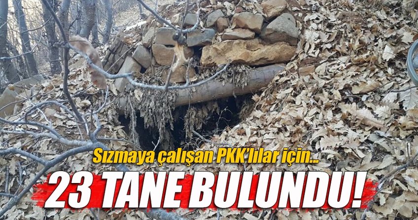Bingöl Kiğı kırsalında PKK'ya darbe : 23 sığınak ve 6 mevzii bulundu