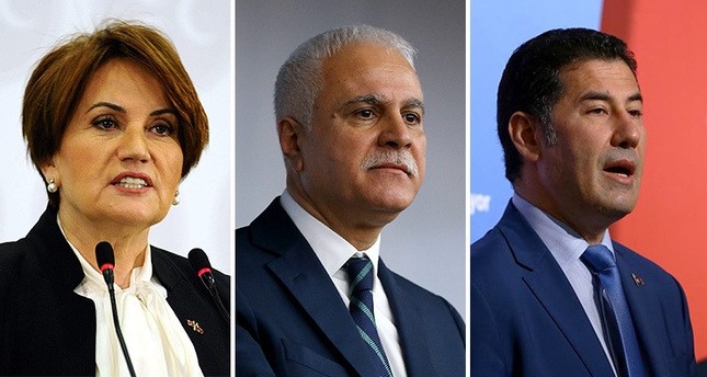 Meral Aku015fener (L), Koray Aydu0131n (C) and Sinan Ou011fan