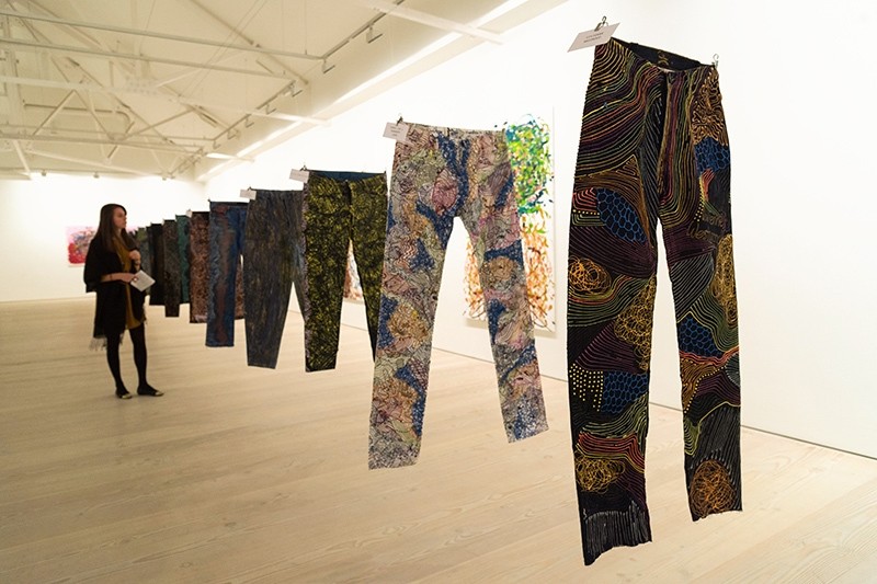 Celebrity jeans get makeovers to raise money for refugees. (AA Photo)
