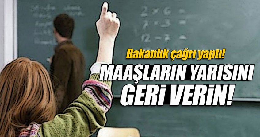 Atılan öğretmenler maaşı geri verecek