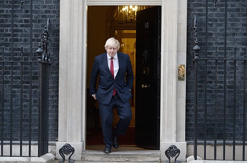 Newly appointed Foreign Secretary Boris Johnson leaves 10 Downing Street in central London on July 13, 2016 after new British Prime Minister Theresa May took office. (AFP Photo)