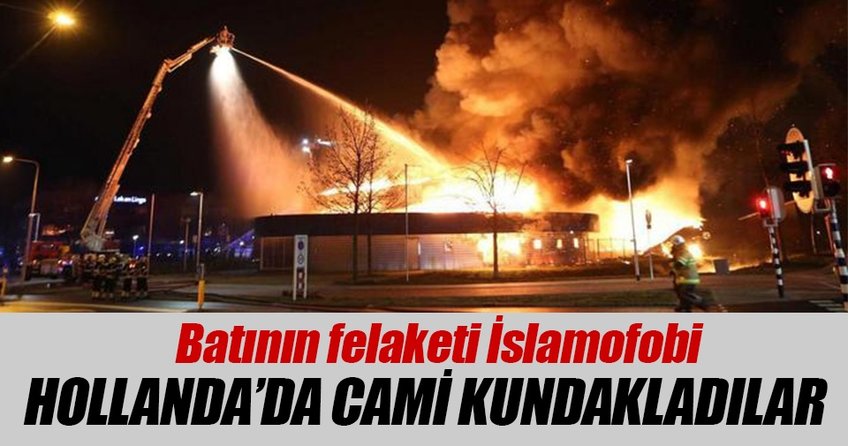 Cami olacak binayı ateşe verdiler