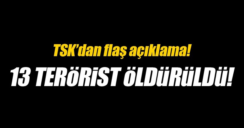 Avaşin Basyan'da 13 terörist etkisiz hale getirildi