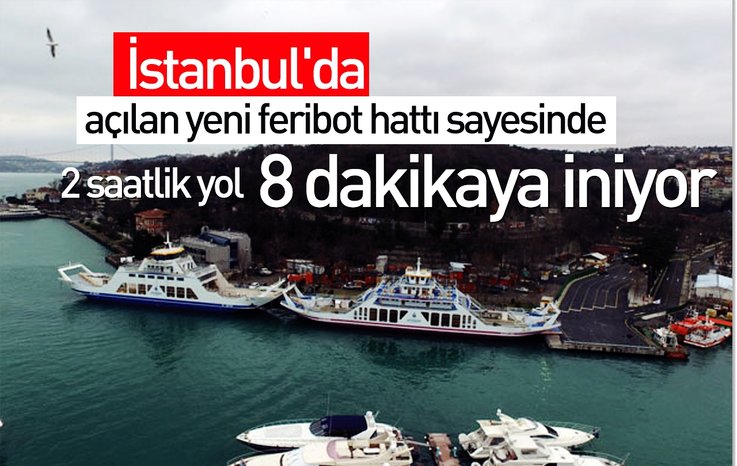 İSTANBUL'DA AÇILAN YENİ FERİBOT HATTI SAYESİNDE 2 SAATLİK YOL 8 DAKİKAYA İNİYOR