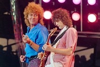 Singer Robert Plant, left, and guitarist Jimmy Page