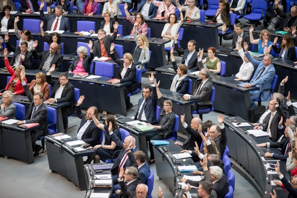 Members of the German parliament cast their votes to acknowledge the Armenian genocide of 1915-16.