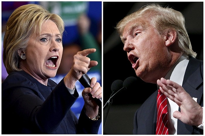 Democratic presidential candidate Hillary Clinton (L) and Republican presidential candidate Donald Trump (Reuters Photo)
