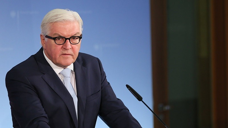German Foreign Minister Frank-Walter Steinmeier during a news conference in Berlin. (AA Photo)