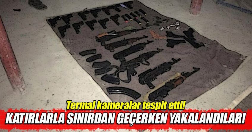 Çukurca'da katır sırtında silah ele geçti, 2 kişi gözaltında