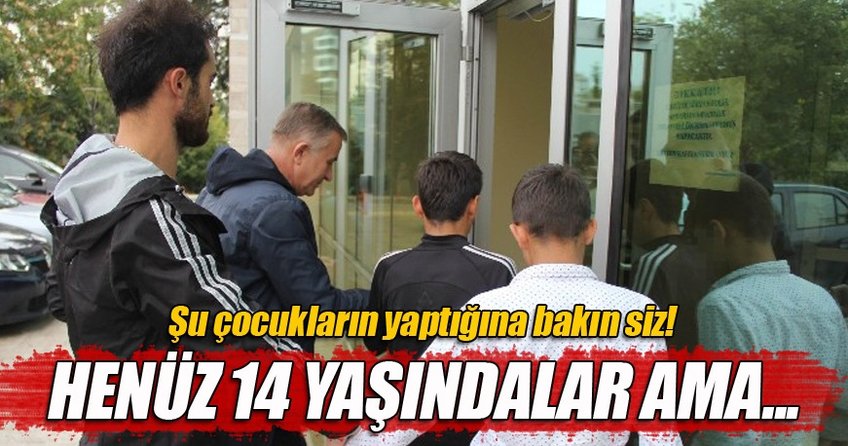 Okul önünde öğrencilerden zorla para alan çocuklar yakalandı