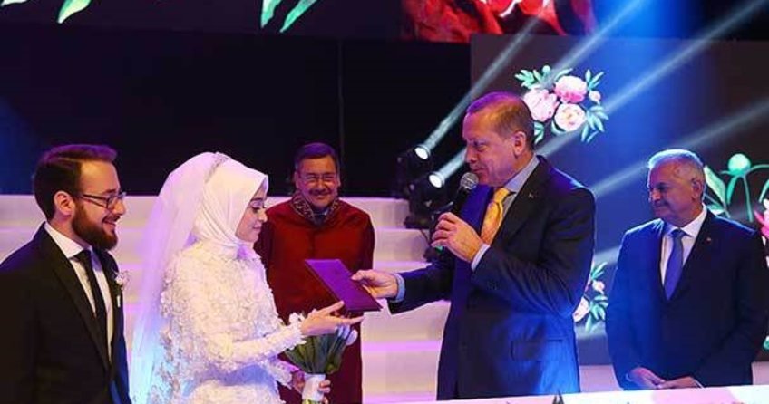 Cumhurbaşkanı Erdoğan nikah şahitliği yaptı!