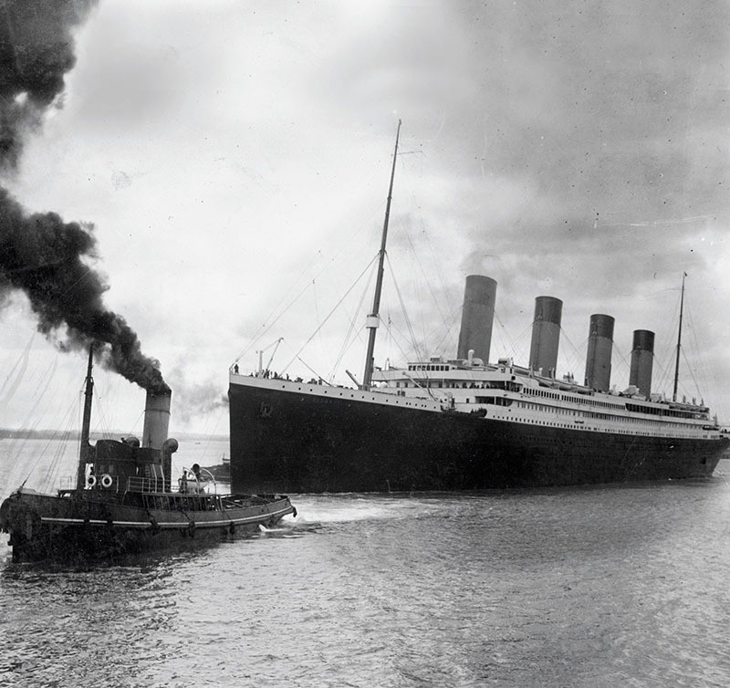 A handout picture received from Southampton City Council on April 4, 2012 shows the Titanic leaving Southampton on her ill-fated maiden voyage on April 10, 1912. (AFP Photo)