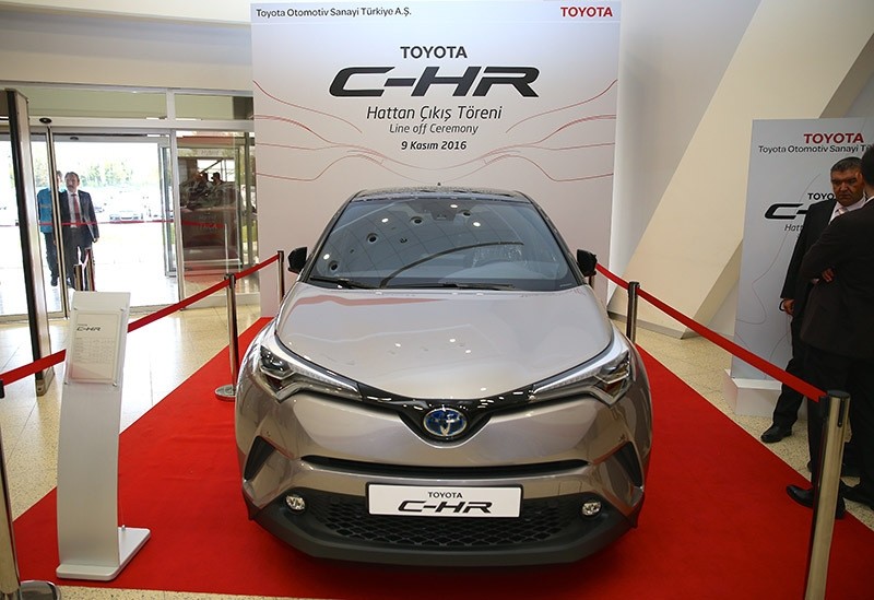 The new Toyota C-HR produced at the Toyota Motor Manufacturing Turkey. (Photo AA)