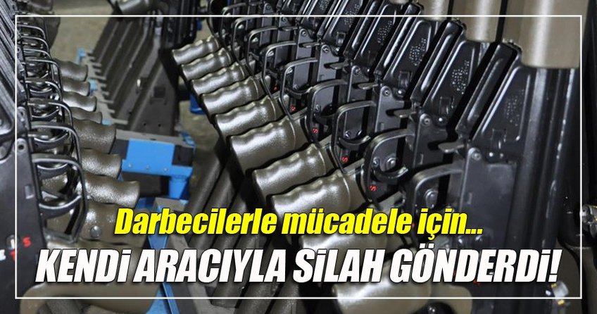 Darbecilerle mücadele için Külliye'ye silahları kendi aracıyla gönderdi