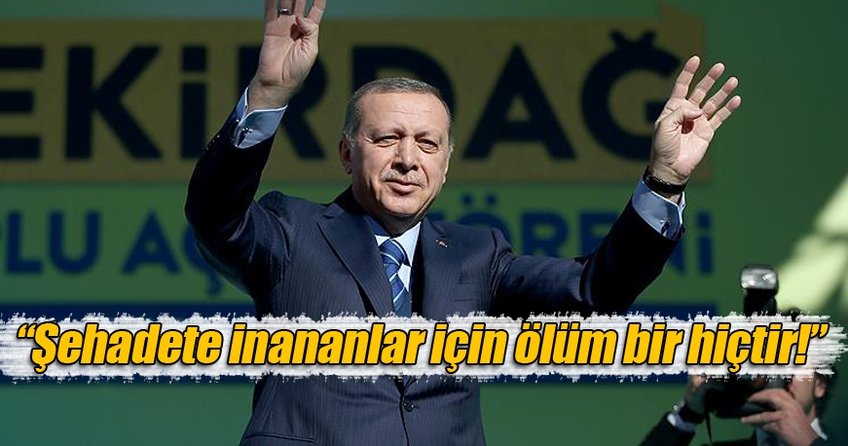 Erdoğan: Size F-16'lar, tanklar, toplar, helikopterler sökmedi