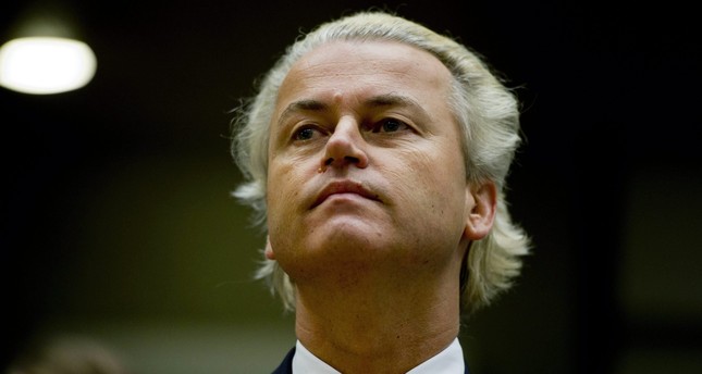 Dutch politician Geert Wilders looks on during the reading of his verdict at an Amsterdam court on June 23, 2011. (AFP Photo)