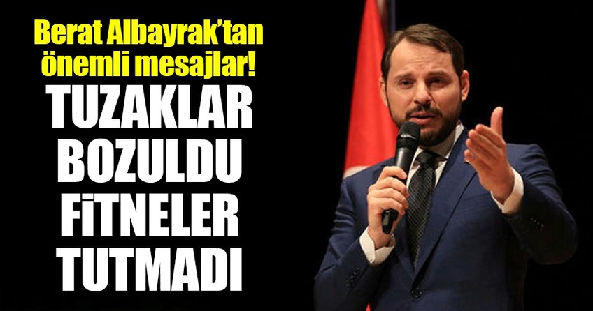 Bakan Albayrak'tan önemli mesajlar!