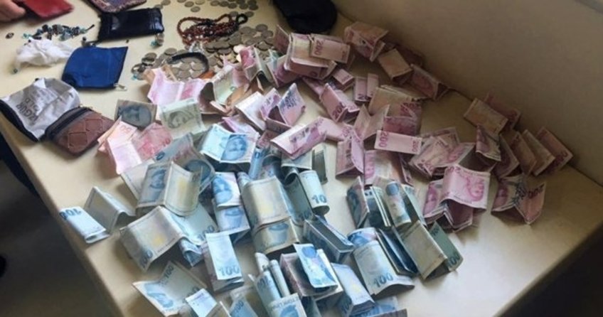 Dilencinin üzerinden çıkanlar şok etti!