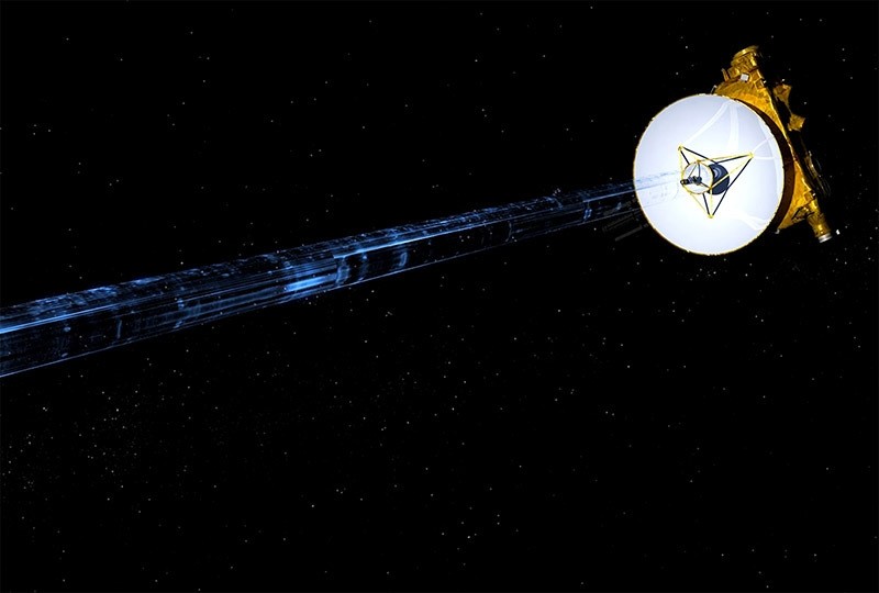 New Horizons spacecraft is seen transmitting data back to Earth. (Reuters Photo)