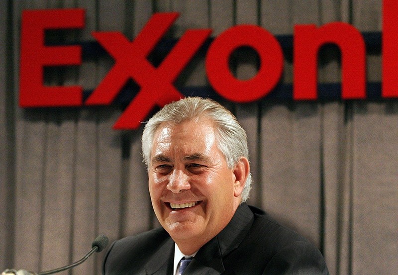  Rex W. Tillerson, Chairman and CEO of ExxonMobil, answers questions during a press conference. (EPA Photo)