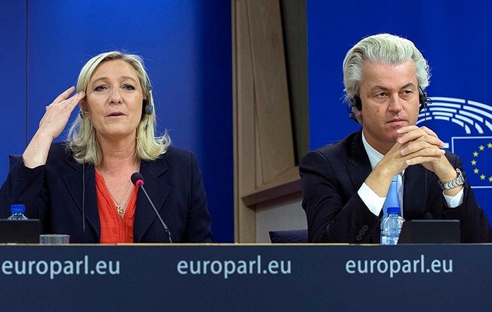 France's National Front Political Party head Marine Le Pen, and Netherlands' far-right Party For Freedom Leader Geert Wilders (File Photo)