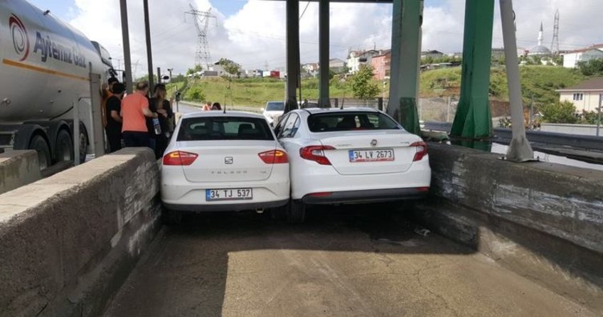 Kartal Samandıra gişelerinde aynı anda geçmek isteyince sıkışıp kaldılar
