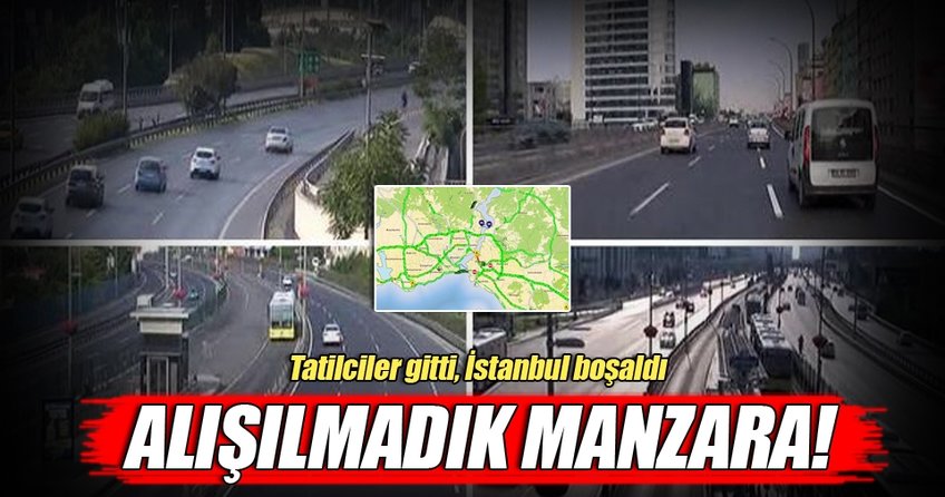 İstanbul boşaldı, yollarda in cin top oynuyor