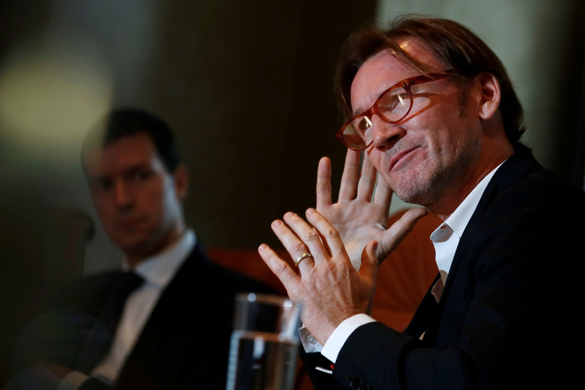 Hugh Hendry, founder and CIO of Eclectica Asset Management, speaks during a Reuters Global Investment Outlook Summit in London, November 14, 2016. (REUTERS Photo)