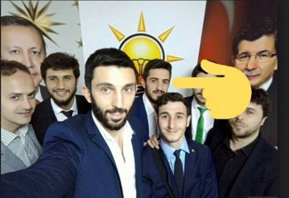 The photo circulated in social media circles right after Russian Ambassador Karlov's murder shows 23-year-old student Ahmet u00c7etin, in an event by AK Party, marked in an amateur way as the suspect.