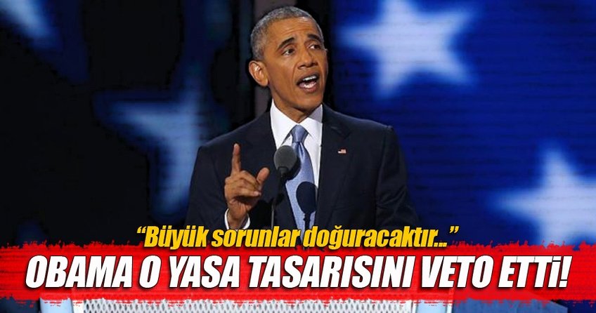 Obama'dan Suudi Arabistan'ı suçlayan tasarıya veto