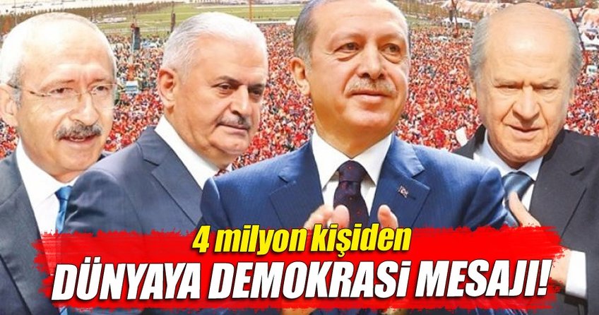 Milyonlar darbeye karşı Yenikapı'da buluşuyor