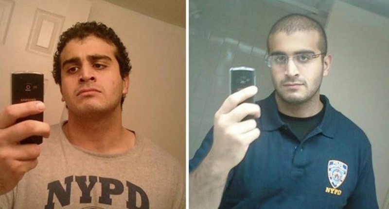 A combination of two undated photos from a social media accounts of show Orlando mass shooting attacker Omar Mateen. (Sabah Photo)
