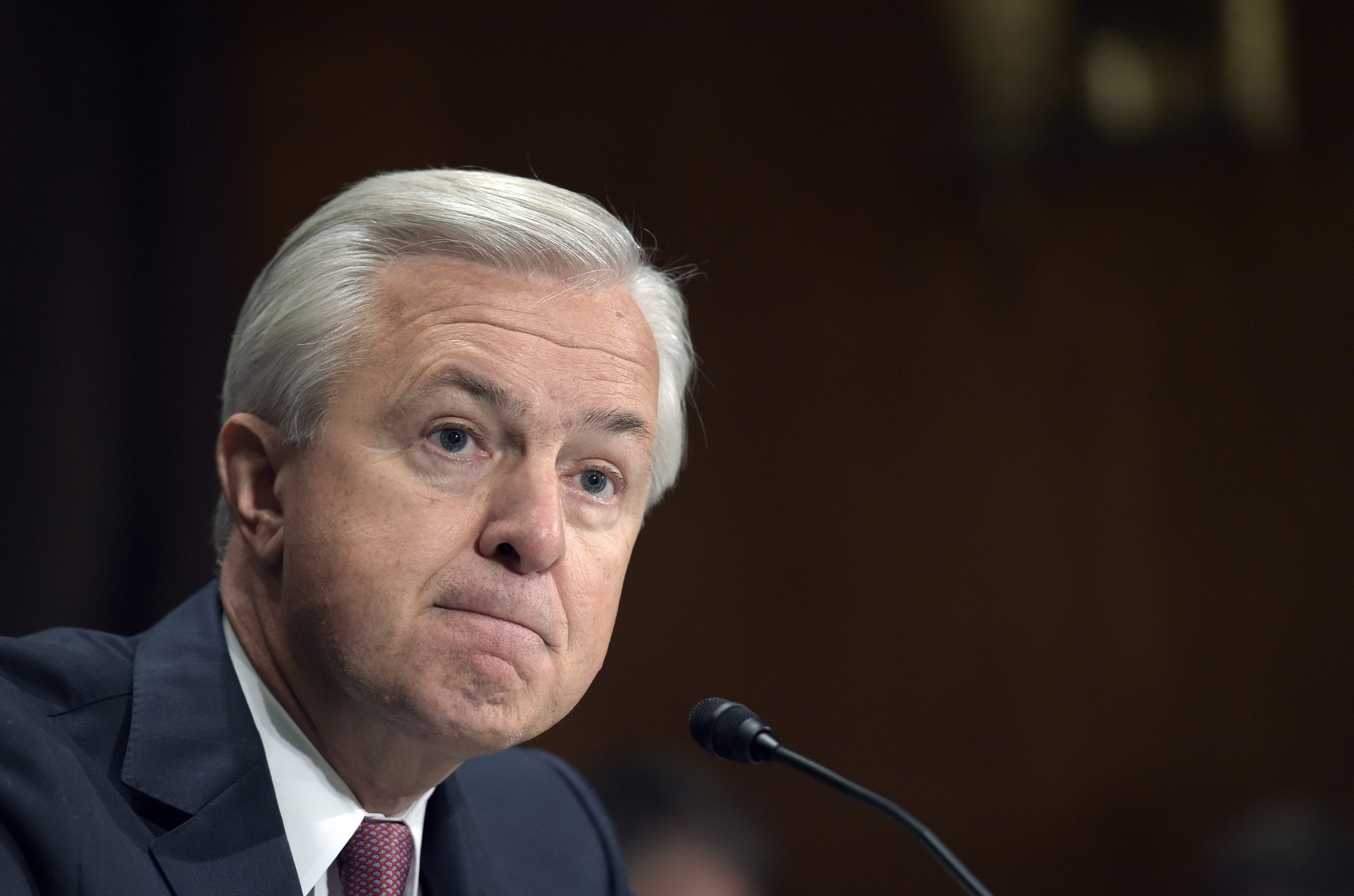  In this Tuesday, Sept. 20, 2016, file photo, Wells Fargo CEO John Stumpf testifies on Capitol Hill in Washington, before the Senate Banking Committee. (AP Photo)