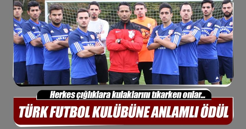 Almanya’da Türk futbol kulübüne anlamlı ödül